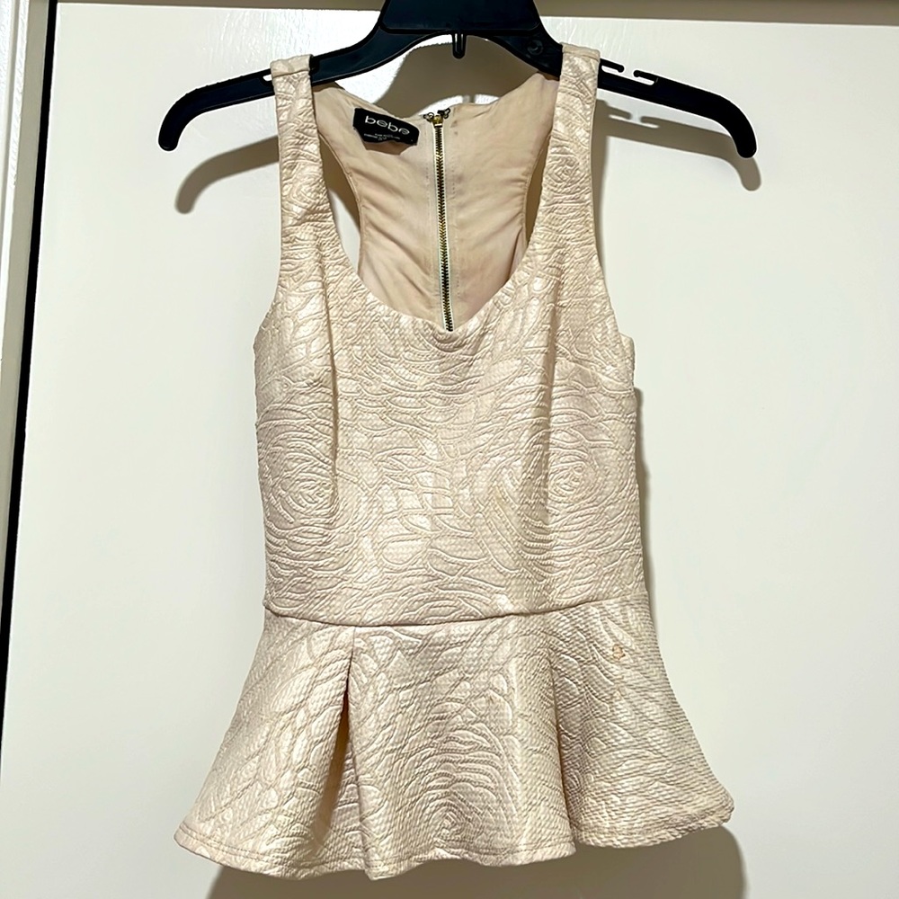 Bebe peplum top